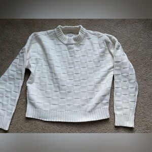 NWOT Abercrombie & Fitch Cream Textured Sweater